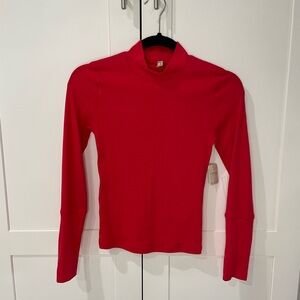 Free People Red Long Sleeve Top NWT